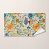 Fleurs sauvages d'aquarelle de style français (Serviette à main)