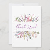 Fleurs sauvages d'aquarelle florale Cartes de reme (Devant)