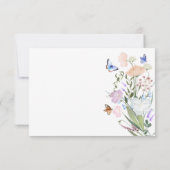 Fleurs sauvages d'aquarelle funéraire Merci papil (Dos)