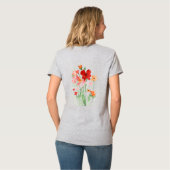 Fleurs sauvages d'aquarelle sur le T-shirt (Dos entier)