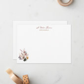 Fleurs sauvages de automne rustique Carte de note  (Devant/Arrière en situation)