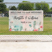 Fleurs sauvages de couleur d'aquarelle de bannière (En situation)