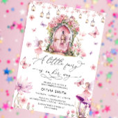 Fleurs sauvages de fée Baby shower rose Invitation