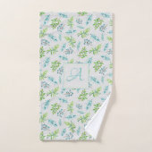 Fleurs sauvages de monogramme Décoration de mariag (Serviette à main)