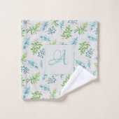 Fleurs sauvages de monogramme Décoration de mariag (Gant de toilette)