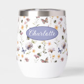 Fleurs sauvages de nom de monogramme aquarelle vio (Arrière)