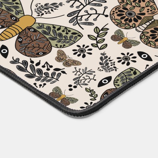 Fleurs sauvages de papillon de nuit bohème moderne (Coin)