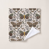 Fleurs sauvages de papillon de nuit bohème moderne (Gant de toilette)