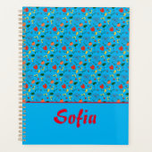 Fleurs sauvages de pavot motif Turquoise (Devant)