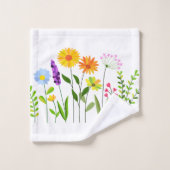Fleurs sauvages de printemps et d'été (Gant de toilette)