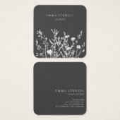 Fleurs sauvages de Terre Floral Carré Carte de vis (Devant & derrière)