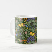Fleurs sauvages de Voysey, mug à café vert (Devant gauche)