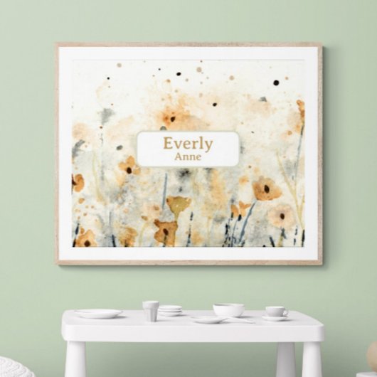 Fleurs sauvages Décoration de chambre de bébé pers