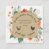 Fleurs sauvages d'été Floral Farmhouse Carte de vi (Devant)