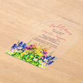 Fleurs sauvages d'été, invitation de mariage (Poser)