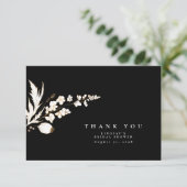 Fleurs sauvages d'or dessiné à la main Merci éléga (Debout devant)