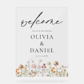 Fleurs sauvages Écriture moderne Mariage Élégant A (Recto)