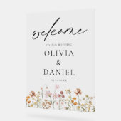 Fleurs sauvages Écriture moderne Mariage Élégant A (Angle)