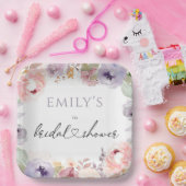 Fleurs sauvages Élégante fête prénuptiale Assiette (Fête)