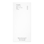 Fleurs sauvages en bois rustique Menu Service Salo (Dos)