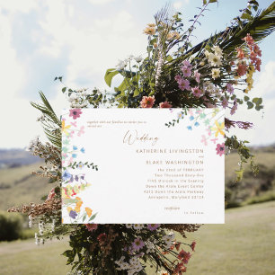 Fleurs sauvages en fleur Pas de parents Faire-part