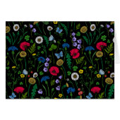 Fleurs sauvages en noir (Devant horizontal)