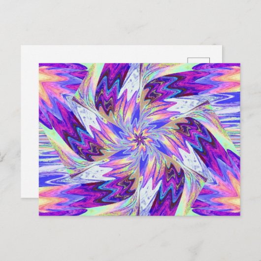 FLEURS SAUVAGES EN PASTELS 1 Carte postale (Devant / Derrière)