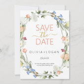 Fleurs sauvages Enregistrer la carte de date (Devant)