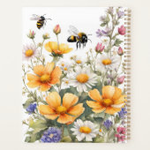 Fleurs sauvages et Abeilles de miel Aquarelle (Dos)