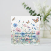 Fleurs sauvages et carte de devis (Debout devant)