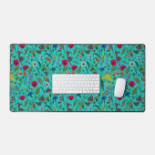 Fleurs sauvages et papillons de nuit sur turquoise (Clavier et souris)