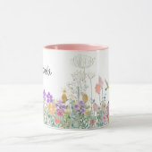 Fleurs sauvages et verdure Tasse de café florale (Centre)