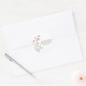 Fleurs sauvages - Étiquette de bougie de prière (Enveloppe)