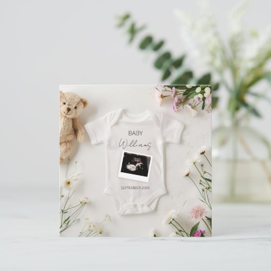 Fleurs sauvages Faire-part de grossesse (Debout devant)