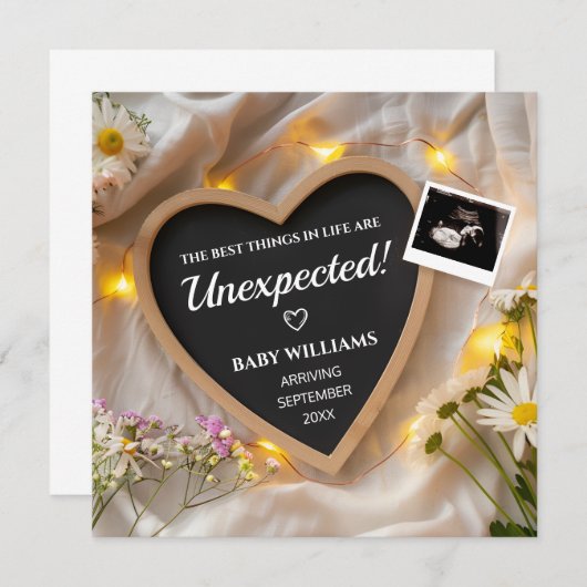 Fleurs sauvages Faire-part de grossesse (Devant / Derrière)