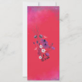 Fleurs sauvages framboises - faire-part de mariage (Dos)