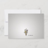 Fleurs sauvages Funérailles du Bouquet Merci Carte (Dos)