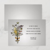 Fleurs sauvages Funérailles du Bouquet Merci Carte (Devant / Derrière)