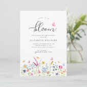 Fleurs sauvages : Invitation de douche de mariée à (Debout devant)