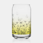 Fleurs sauvages jaunes et papillons (Verso)