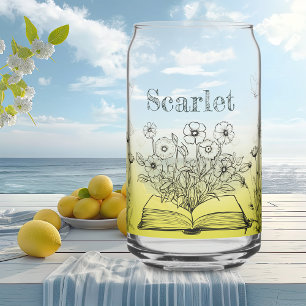 Fleurs sauvages jaunes et papillons