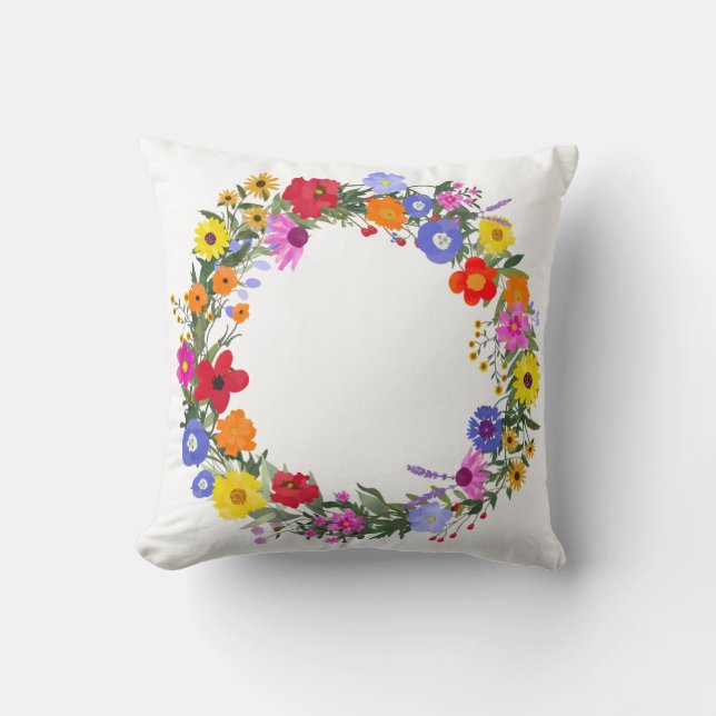 Fleurs sauvages Jeter Oreiller (Recto)