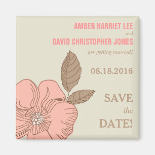 Fleurs sauvages Magnet Réservez la date