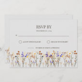 Fleurs sauvages Mariage Carte RSVP (Devant / Derrière)