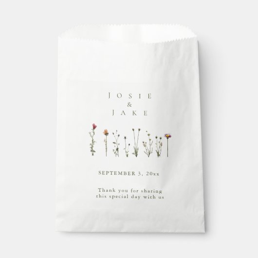Fleurs sauvages mariage rustiques pour sacs (Devant)
