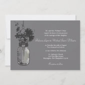 Fleurs sauvages & Mason Jar Mariage Invitations (Devant)