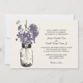 Fleurs sauvages & Mason Jar Mariage Invitations (Devant)