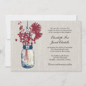 Fleurs sauvages & Mason Jar Mariage Invitations (Devant)
