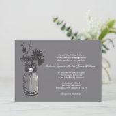 Fleurs sauvages & Mason Jar Mariage Invitations (Debout devant)