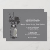 Fleurs sauvages & Mason Jar Mariage Invitations (Devant / Derrière)